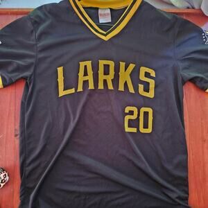 Bismarck Larks MILB MLB baseball home jersey shirt. Screenprint. Size XL.